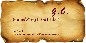Germányi Odiló névjegykártya